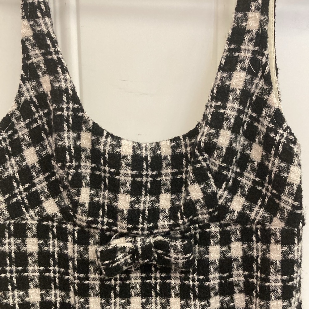 Urban, Outfitters, mini, party, Black, White, Checkered, dress, date, school - Picture 2 of 6